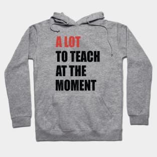 A Lot To Teach At The Moment Hoodie